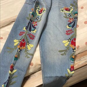 Embroidered Floral Women's Jeans